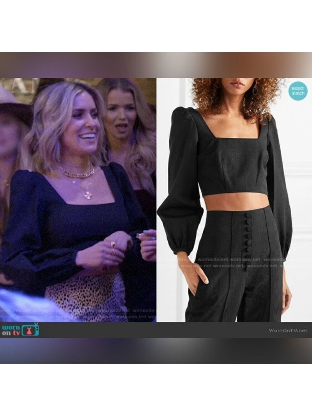 Racil Moire Balloon Sleeve crop top size 10 BNWT